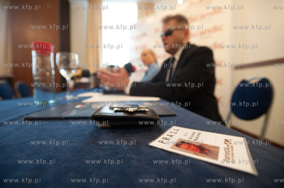 Gdansk. Hotel Scandic. Konferencja prasowa Iwony Wieczorek...