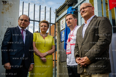 Gdansk. Plac Solidarnosci. Pokojowa manifestacja zwiazkowcow,...
