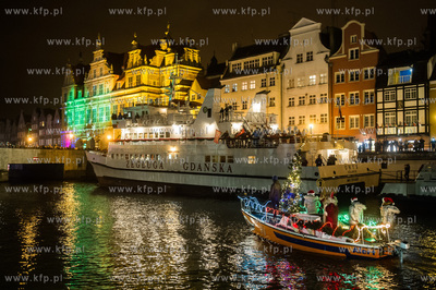 Gdańsk. Przywitanie Swietego Mikolaja oraz zapalenie...