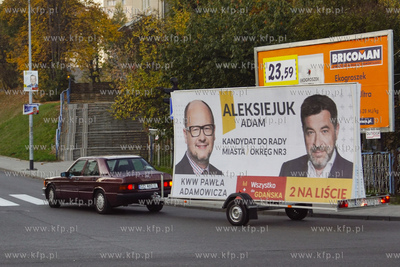 Mabilna reklama wyborcze Pawła Adamowicza i Adama...