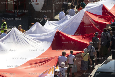 Gdańsk. Święto Wolności i Solidarności. Przemarsz...