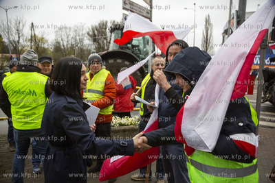 Ogólnopolski protest rolników.Akcja protestacyjna...
