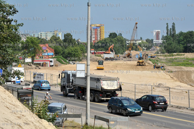 Gdansk, Bretowo. Budowa Nowej Trasy Slowackiego na...