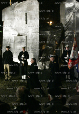 Gdynia. Pomnik Ofiar Grudnia 1970. Obchody rocznicowe...