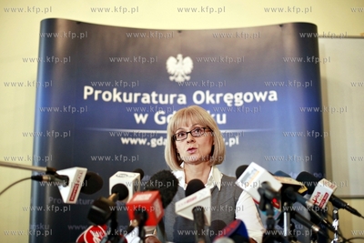Gdansk. Prokuratura Okregowa.Konferencja prasowa, na...