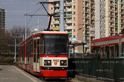 Tramwaj Konstal 114 Na linii nr. 8 na pętli Gdańsk...