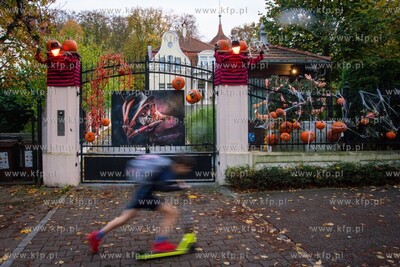 Gdańsk Wrzeszcz, ul. Jaśkowa Dolina. Nz. Halloweenowe...