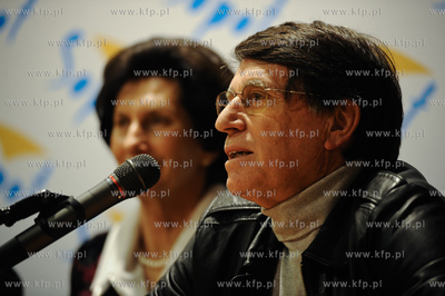 Gdansk. Ergo Arena.Konferencja prasowa Delegacji Miedzynarodowej...