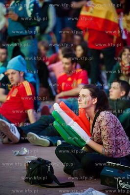 Gdansk. Fanzone - Strefa Kibica na Placu Zebran Ludowych....