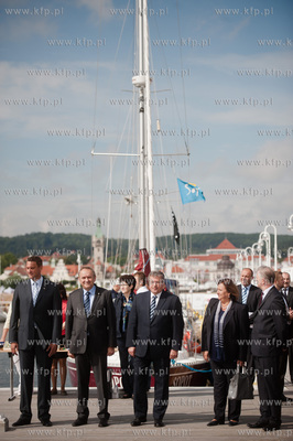 Sopot - molo. Przystan Jachtowa. Uroczystosc slubowania...