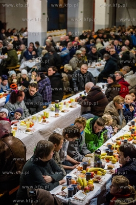 Gdansk. Centrum Stocznia Gdansk. Wigilia dla ubogich,...