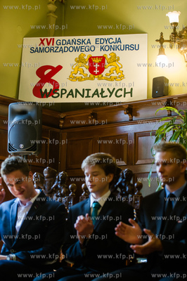 Gdansk. Nowy Ratusz. Uroczystosc wreczenia nagrod w...