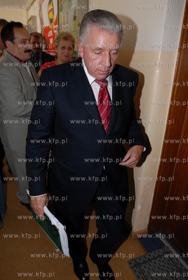 Konferencja z udzialem lidera Samoobrony Andrzeja Leppera,...