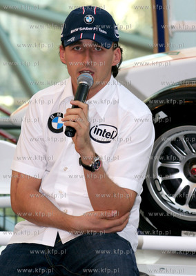 Warszawa. Robert Kubica na imprezie z cyklu Intel Racing...