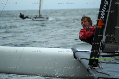 Sopot. Regaty Katamaranow 3 Mola.
n/z Jacek Noetzel
19.07.2009
fot....