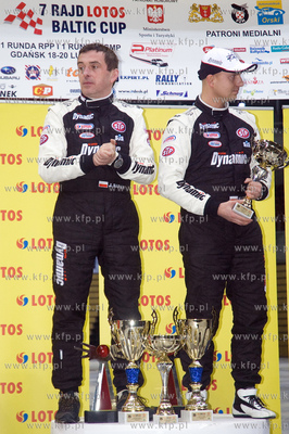 Wreczenie nagrod w 7 Rajdzie Lotos Baltic Cup. I Miejsce...