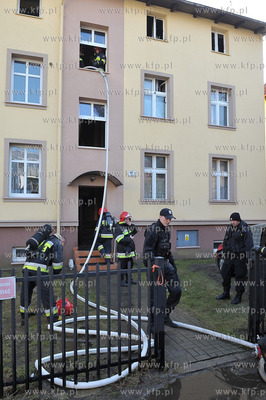 Sopot ulica Grunwaldzka 97a. Pozar mieszkania na poddaszu....