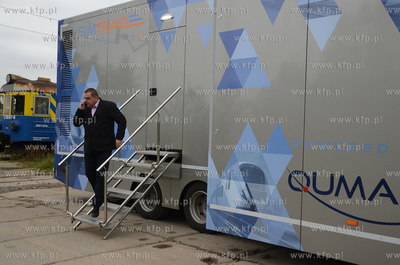 Gdynia. Prezentacja symulatora lokomotywy SIMTRAQ....