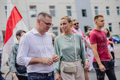 Gdańsk.  Marsz godności dla Białorusi.  Społeczna...