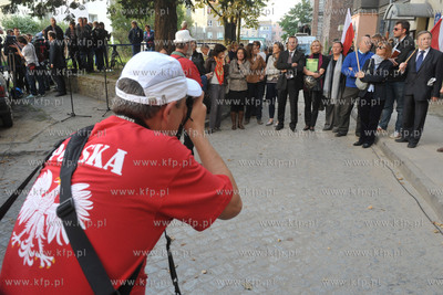 Gdansk, Wrzeszcz. Jaroslaw Kaczynski przyjechal do...