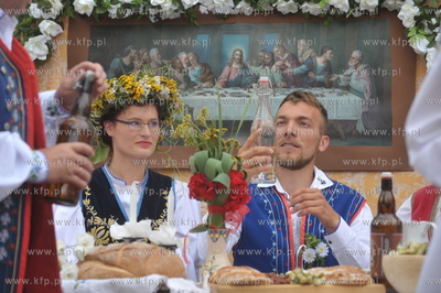 Chmielno. Kaszuby. Inscenizacja wesela kaszubskiego...