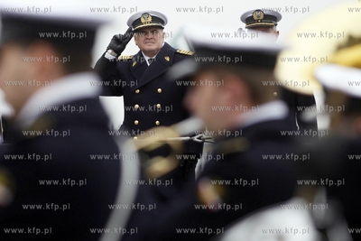 Gdynia. ORP Blyskawica. Wizyta ambasadora Stanow Zjednoczonych...