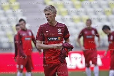 Gdansk. PGE Arena. Trening reprezentacji Polski wpilce...