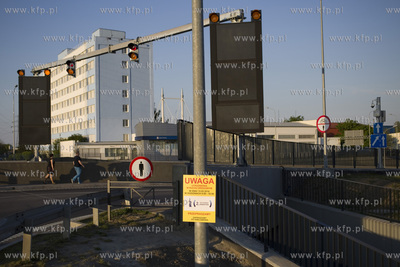 Gdańsk Letnica.Tabliczka z informacją o planowanych...