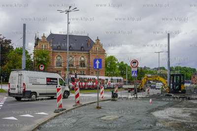 Budowa ścieżki rowerowej na Hucisku w Gdańsku. 28.05.2021...