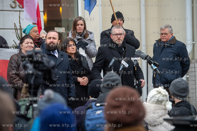 Protest przed Okręgowym Sądem Lekarskim w Gdańsku,...
