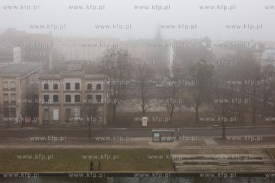 Dolne Miasto Gdańsk. Widok z budynku przy ulicy Toruńskiej....