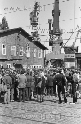 Strajk w Stoczni Gdanskiej im Lenina. sierpien 1980...