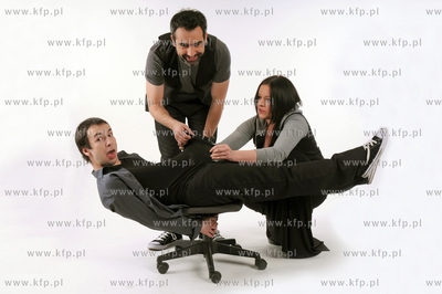 Sesja zdjeciowa Kabaretu Limo. Na zdjeciu Abelard Giza,...