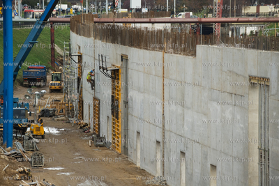 Budowa przystanku SKM Gdansk Srodmiescie. 5.11.2013...