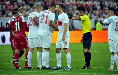 Gdansk. PGE Arena. Mecz towarzyski Polska- Dania. ...
