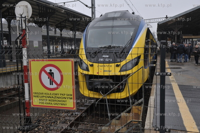 Gdansk, Dworzec Glowny PKP. Inauguracyjny, pierwszy...