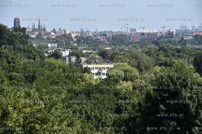 Panorama Gdańska Oruni, widok z punktu widokowego...