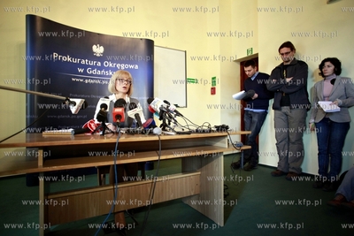 Gdansk. Prokuratura Okregowa.Konferencja prasowa, na...