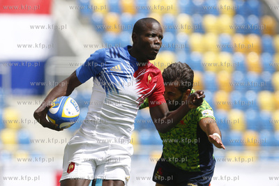 Gdynia. Mistrzostwa Europy w Rugby 7. Mecz Hiszpania...