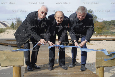 Uroczystośc otwarcia sztucznej wydmy na terenie Stacji...