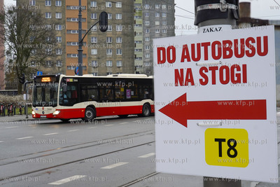 Linia T8 - zastepcza linia autobusowa na Stogi związana...