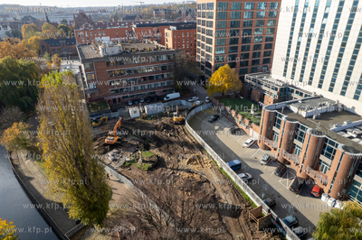 Przy ul. Wodopój w Gdańsku trwają prace przygotowawcze...