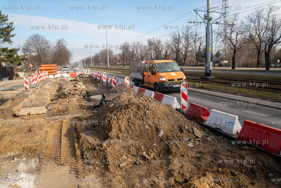 Remont nawierzchni al. Hallera w Gdańsku. 19.03.2026...
