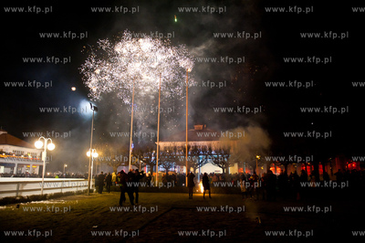 Mieszkancy Sopotu swietuja nadejscie nowego roku. 01.01.2012...