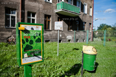 Gdansk. Wrzeszcz. Park Kuzniczki. Urzadzenie do workow...