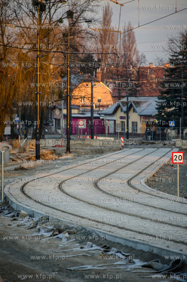 Gdansk. Zmodernizowana linia tramwajowa na Stogi. 
27.12.2014
fot....