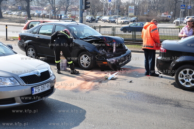 Gdansk. Wypadek na Walach Jagiellonskich na wysokosci...