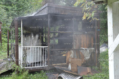 Sopot. Ulica Mlynska. Pozar niezamieszkalego baraku...