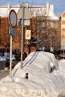 Zasniezony samochod na U Furty w Gdansku. 21.12.2010...