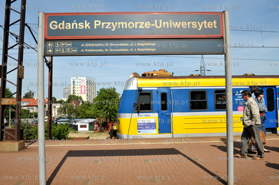 Gdansk Przymorze. Przystanek kolejki SKM Gdansk Przymorze...